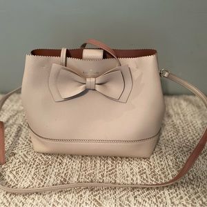 KATE SPADE GIORGIA LEATHER BAG WITH LARGE BOW ON FRONT